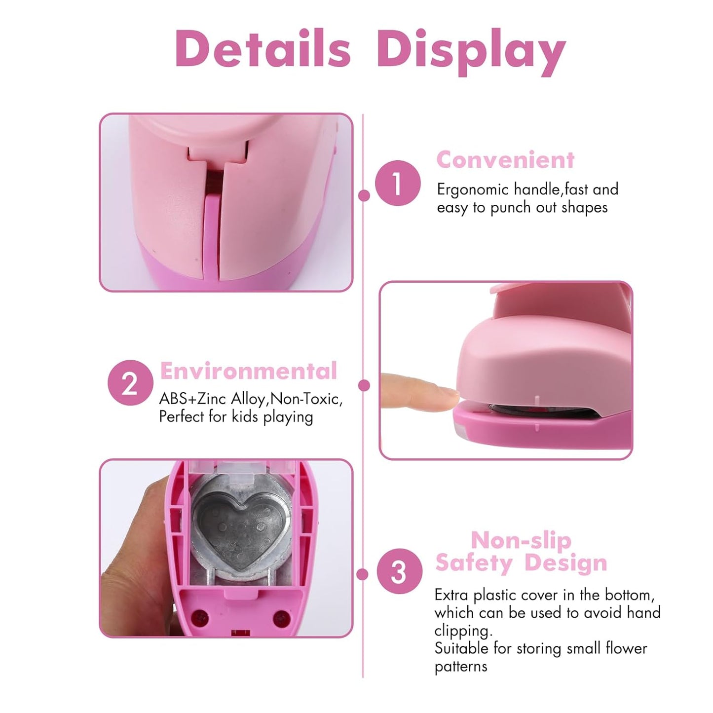LOONENG 1.5 Inch Heart Paper Punch - High Precision Design for Romantic Heart Patterns - Ideal for Scrapbooking, Card Making, DIY Photo Albums, Gift Tags, Homemade Confetti
