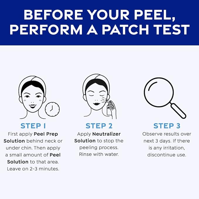 MedPeel Salicylic Acid 20% Essential Peel Kit, Includes Peel, Prep, Neutralizer, Medium Strength Professional Grade Chemical Face Peel for all Skin Tones, 1oz/30ml (Kit of 3)