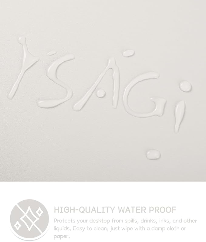 YSAGi Non-Slip Leather Desk Pad, Waterproof Laptop Computer Desk Keyboard Mat