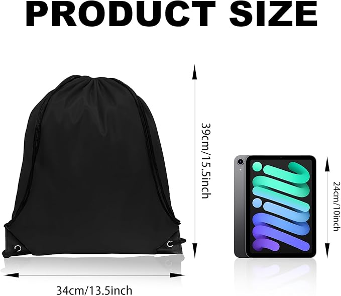 GoodtoU Drawstring Bags, Nylon Backpacks with Drawstring - Gym, Sport, Travel (10 Colors, 40Pcs)