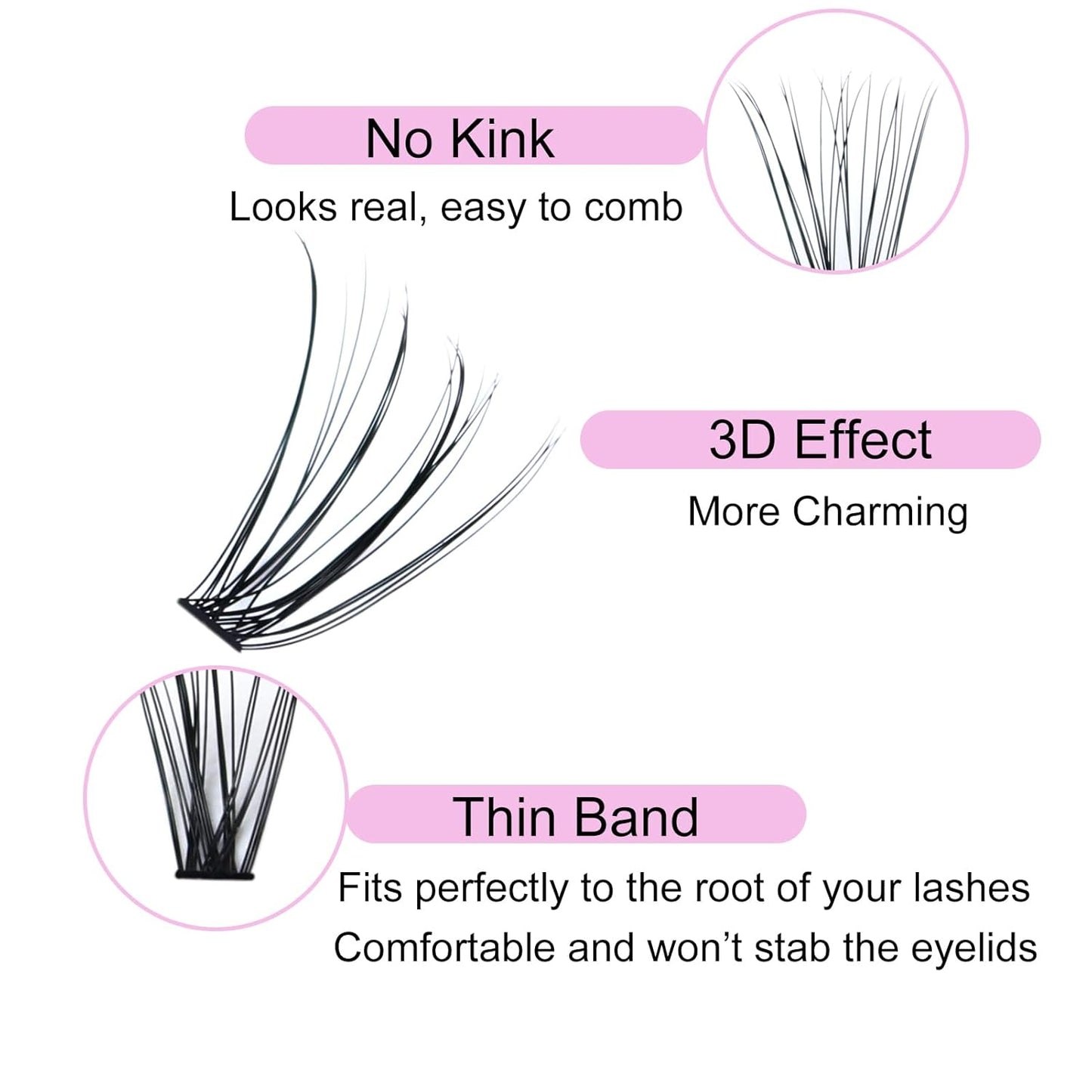Eyelash Clusters LAUBESS Lash Clusters Individual Lashes Cluster Eyelash Extensions DIY at Home Waterproof Cluster Lashes (20D-C-Mix9-16)