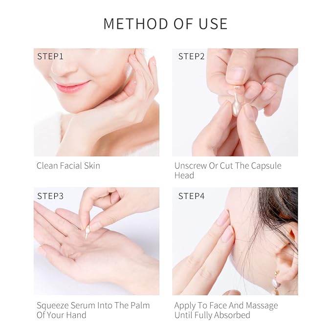 HKH Niacinamide Serum Capsules for Face – Anti Aging Dark Spot Remover Hydrating with Hyaluronic Acid & Vitamin E Reduce Wrinkles and Fine lines Smoothing and Firming Skin Care Travel Portable (48 ct)