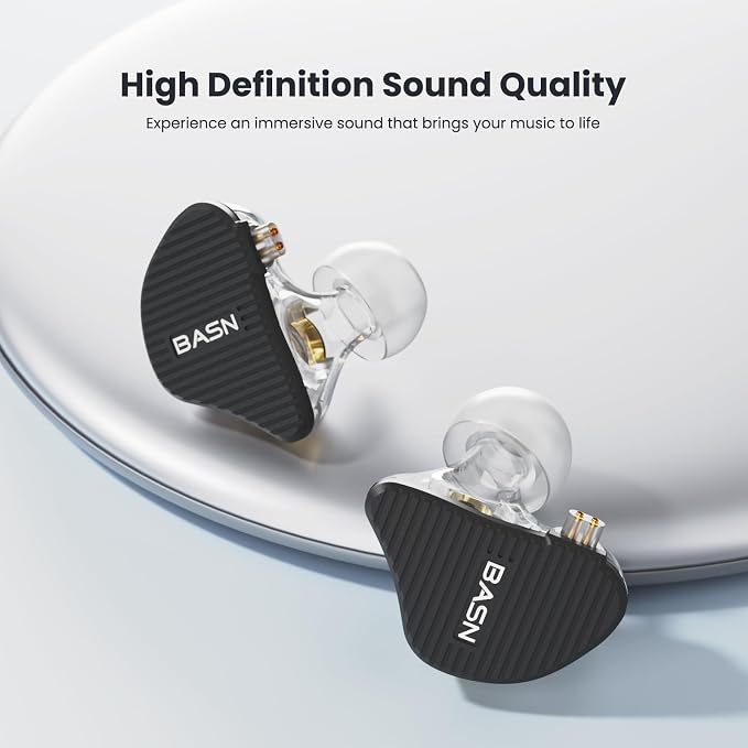 BASN Mix-PD in Ear Monitor, 1Planar Driver + 1Dynamic Driver HiFi IEM Earphones