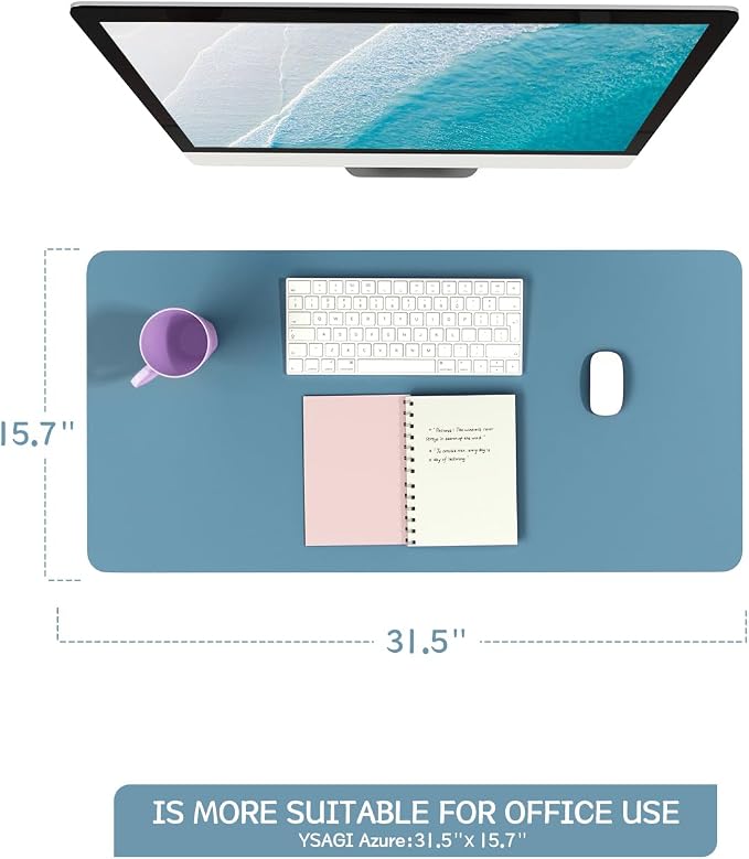 Non-Slip Desk Pad, Waterproof PVC Leather Desk Table Protector, Ultra Thin