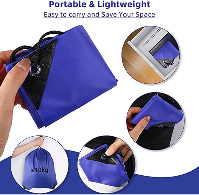 GoodtoU Drawstring Bags, Nylon Gym Bags with Cinch Sack - Drawstring Backpack for Sport, Traveling, Team (Blue, 48Pcs)