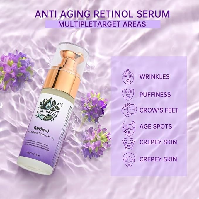 Retinol Serum For Face Reduces Wrinkles & Firms The Skin High-Strength Retinol Serum For Boosting Collagen Improving Skin Elasticity Enhancing Hydration & Skin Barrier Strengthening 1.01 fl oz