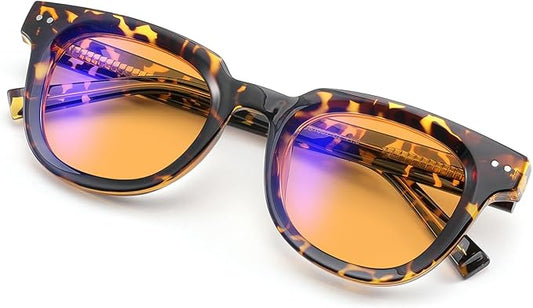 Blue Light Blocking Reading Glasses Amber Blue Blocker Lens - For Better Sleep, Reduce Eye Strain for Women + Men