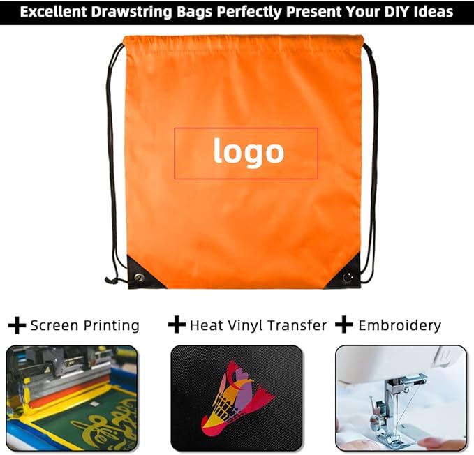 GoodtoU Drawstring Bags Bulk, 40 Pcs Draw String Bags Nylon Cinch Bags Gym Drawstring Backpack String Bag Backpack, 20 Colors