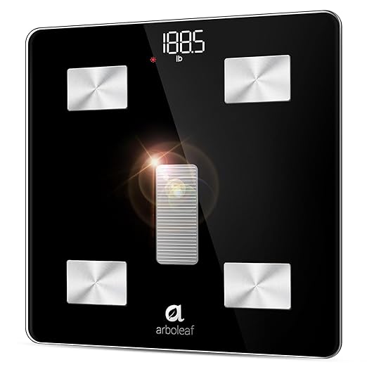 arboleaf Scale for Body Weight, Dual Charging Modes, Solar Power and Conventional Charging