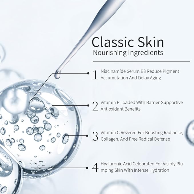 HKH Niacinamide Serum Capsules for Face – Anti Aging Dark Spot Remover Hydrating with Hyaluronic Acid & Vitamin E Reduce Wrinkles and Fine lines Smoothing and Firming Skin Care Travel Portable (48 ct)