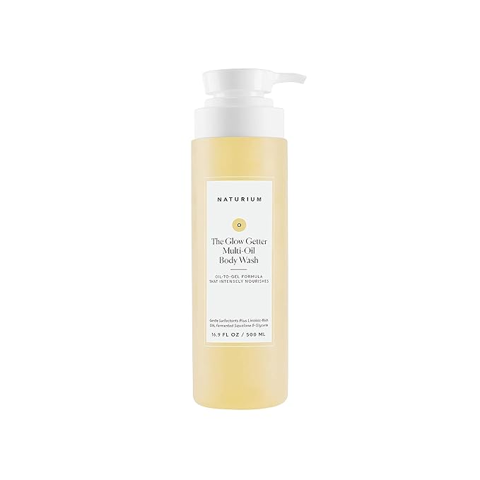Naturium The Glow Getter Multi-Oil Hydrating Body Wash, Gentle Cleanser, 16.9 oz