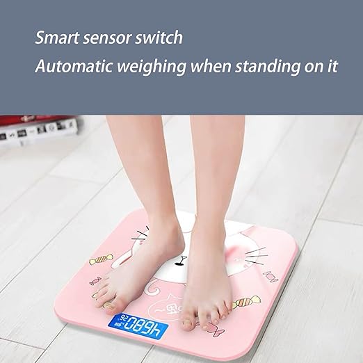Weight Scales Bathroom, Smart Scale for Body Weight Accurate Measurement, Tempered Glass Digital Bathroom Scale, Weight Scale for Home(LCD Gradient Purple)