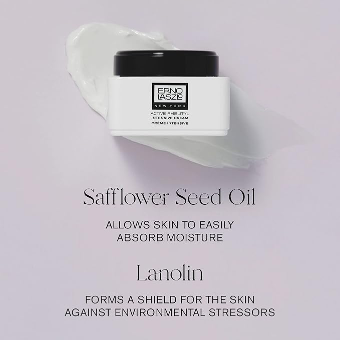 Erno Laszlo Active Phelityl Intensive Cream, All-Purpose 24-Hour Dry Skin Cream, Face Cream to Protect Skin’s Natural Moisture, Hydrate & Balance pH, 1.7 Fl Oz