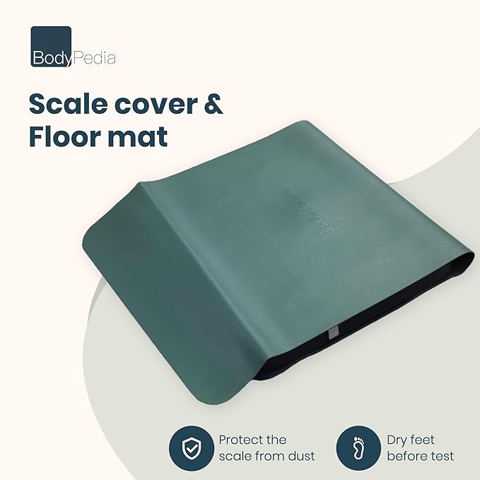 Professional Body Composition Scale - Accurate Scale for Body Weight and Fat Percentage, Smart Scale Apple Compatible, Bathroom Scale, with Scale Cover & Doormat