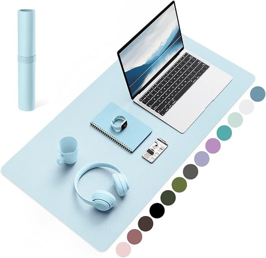 YSAGi Non-Slip Leather Desk Pad, Waterproof Laptop Computer Desk Keyboard Mat