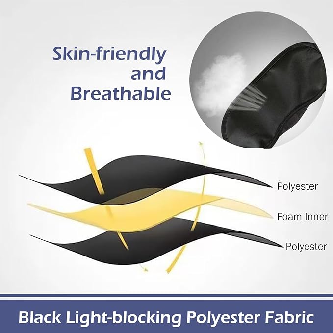 200 Pack Eye Mask - Light Blocking! Eyeshades for Sleep, Blindfolds for Party Games Travel Rest SPA Team Building, Disposable Sleep Mask for Women Men Kids, Eye Covers w/Adjustable Strap & Nose Pad