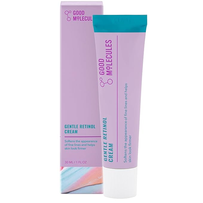 Good Molecules Gentle Retinol Cream - Retinol Night Cream to Minimize Appearance of Fine Lines & Wrinkles, Skin Tightening Recipe with Bakuchiol, Anti-Aging Skin Care For Face