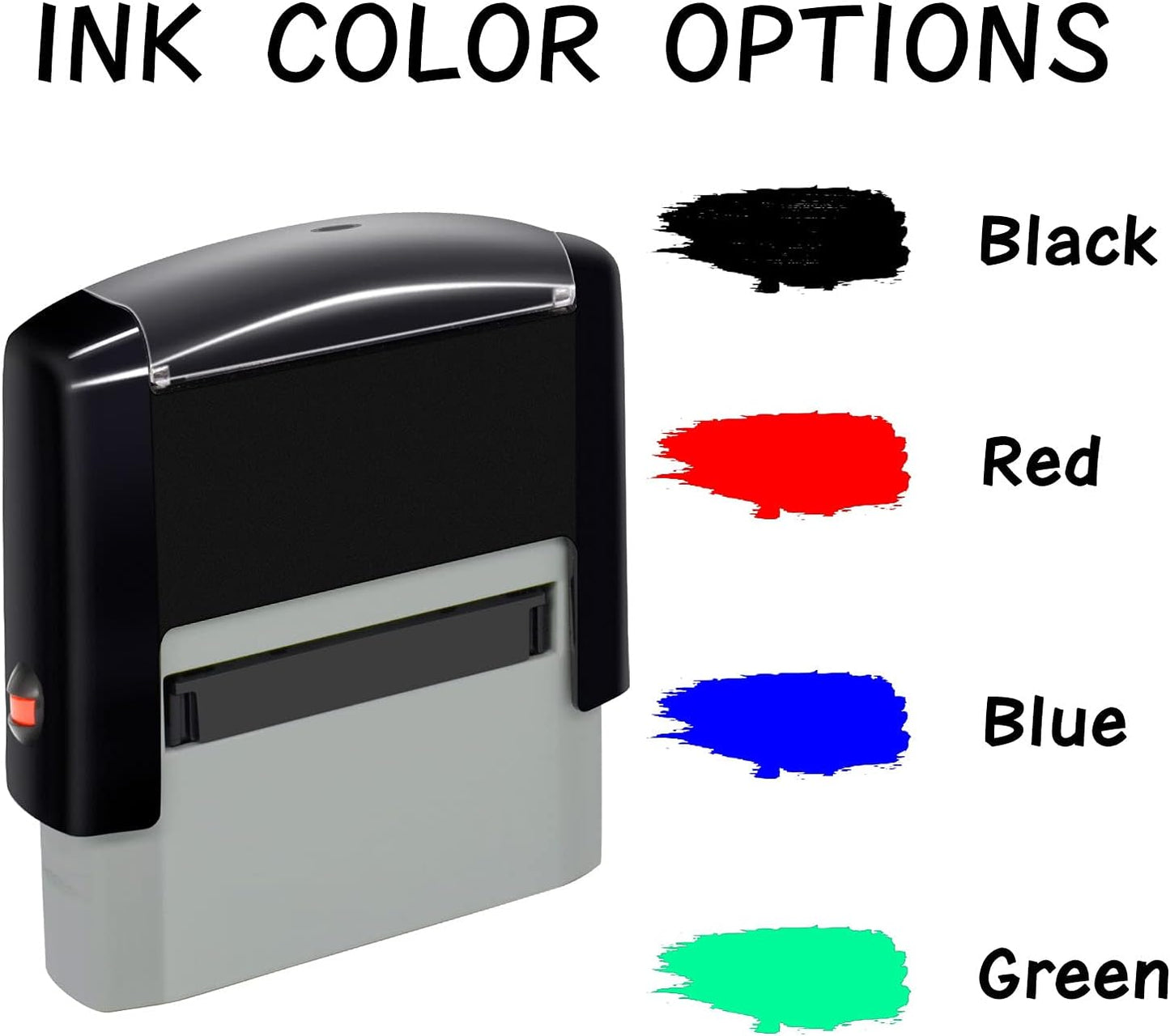 Personalized Stamp (47 x 18mm -4 Lines)- Custom Self Inking Rubber Stamps- Return Custom Address Stamp (Black)