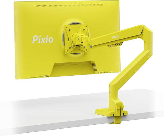 Pixio PS1S Wave Yellow Single Monitor Arm Stand Desk Mount