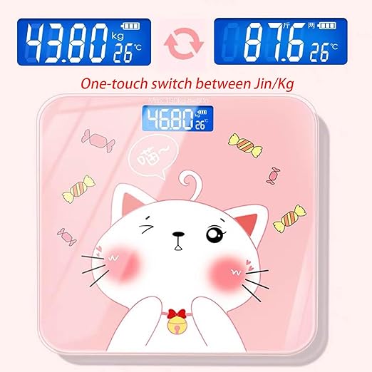 Weight Scales Bathroom, Smart Scale for Body Weight Accurate Measurement, Tempered Glass Digital Bathroom Scale, Weight Scale for Home(LCD Gradient Purple)