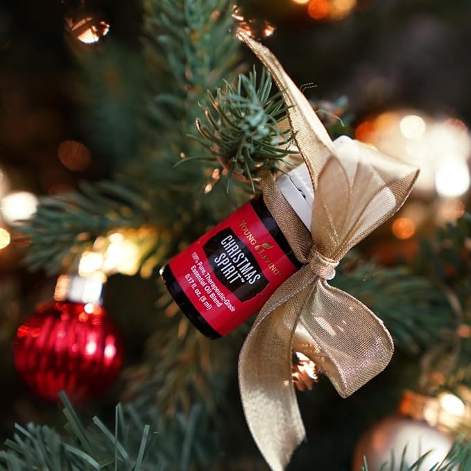Young Living Christmas Spirit 5 ml - Festive Aroma for Holiday Delight - Orange, Cinnamon Bark, Spruce Blend - Uplifting Ambiance, Travel Essential Oil