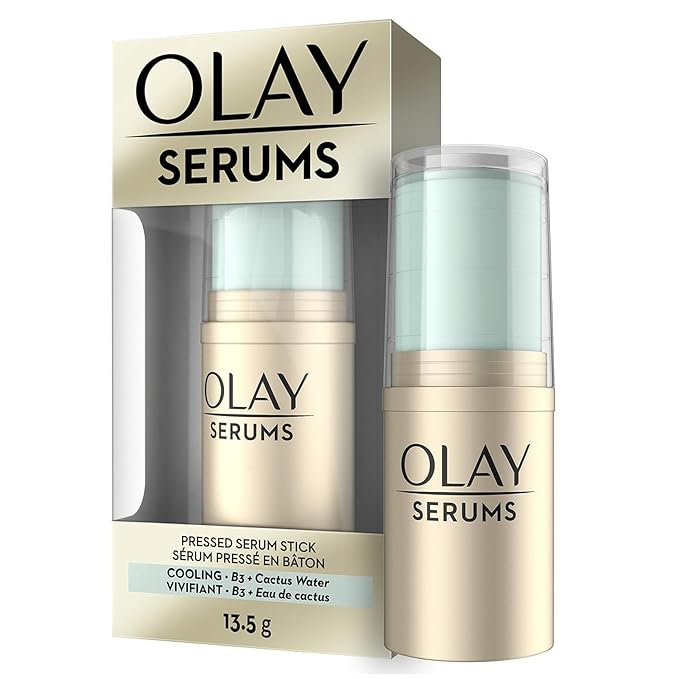 Face Serum by Olay, Skin Cooling Serum Stick with Vitamin B3 and Cactus Water, 0.47 Fl Oz