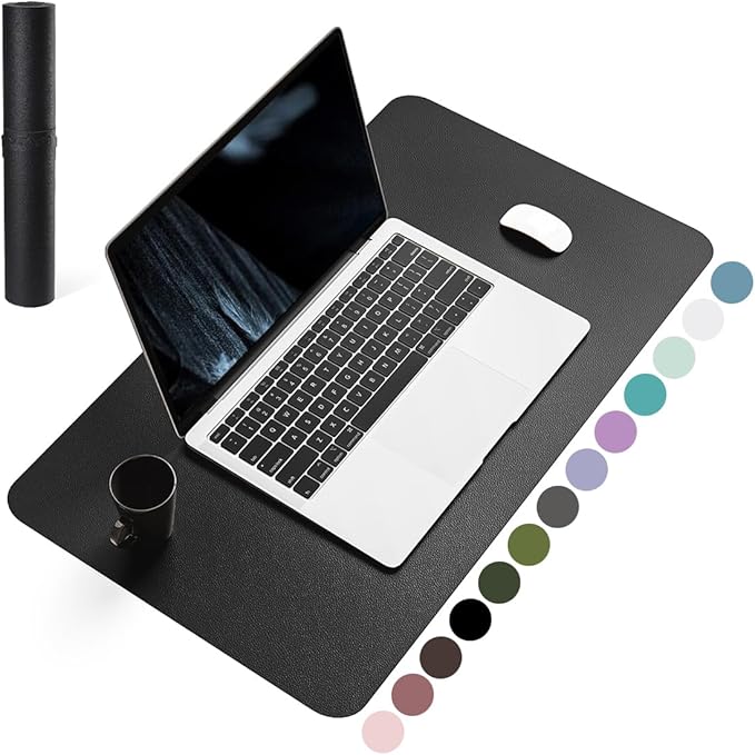 YSAGi Non-Slip Leather Desk Pad, Waterproof Laptop Computer Desk Keyboard Mat
