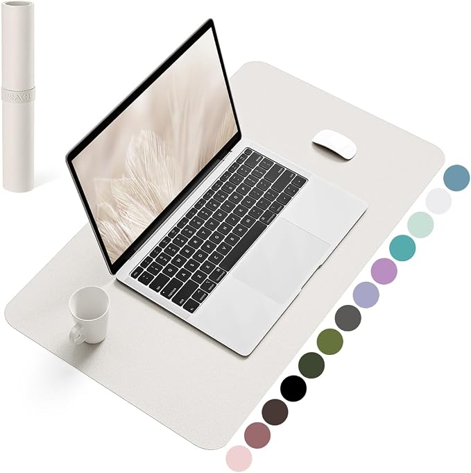 YSAGi Non-Slip Leather Desk Pad, Waterproof Laptop Computer Desk Keyboard Mat