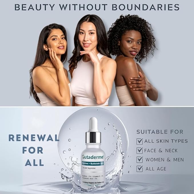 Squalane 5% + Hyaluronic Acid 2% + Vitamin E – Advanced Hydrating & Anti-Aging Face Serum – Restores Elasticity, Smooths Fine Lines – Lightweight Moisture for All Skin Types – 1 fl oz