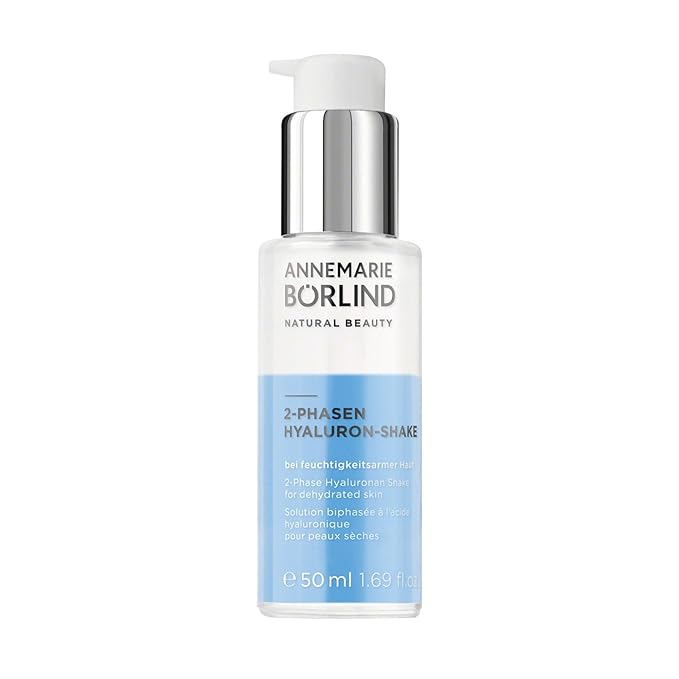 ANNEMARIE BÖRLIND - 2 Phase Hyaluronan Shake - Hyaluronic Acid + Aloe Vera + Black Forest Rose Stem Cells For Intense Hydration - Moisturizing, Plumping, Nourishing - 1.69 Fl. Oz.