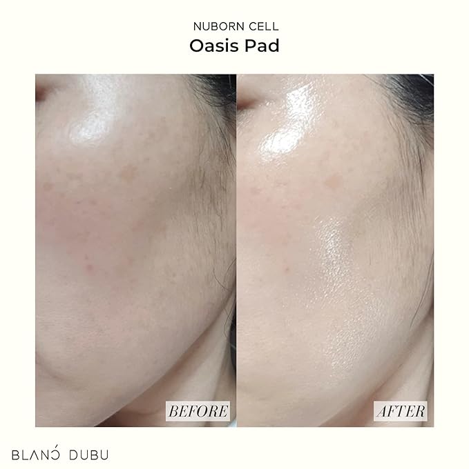 Nuborn Cell Oasis Pad | Korean Skin Care Toner Pads with Stem Cell Serum & PHA | Hydrating Face Cleansing Pads for Glowing Skin, 70 Count