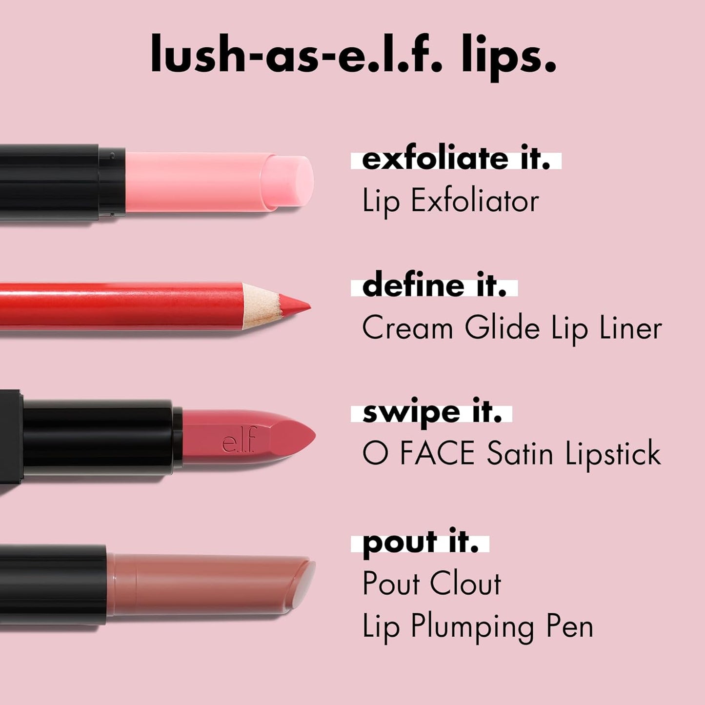 e.l.f. Cream Glide Lip Liner, Highly-Pigmented Pencil For Shaping & Sculpting Lips, Semi-Matte Finish, Vegan & Cruelty-Free, Baddest Beige