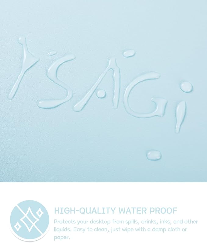 YSAGi Non-Slip Leather Desk Pad, Waterproof Laptop Computer Desk Keyboard Mat