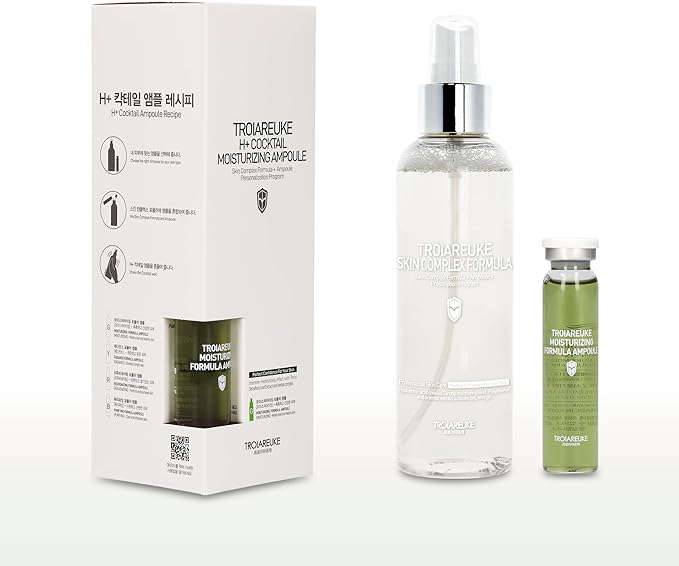 TROIAREUKE H+ Cocktail Ampoule Toner (Green, 6.76 Fl. Oz.)