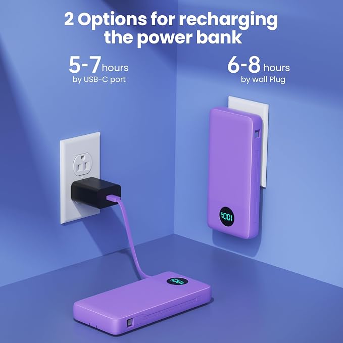 Portable Charger 33800mAh USB C Power Bank