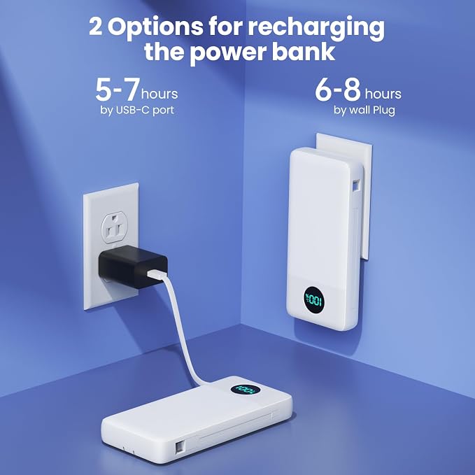Portable Charger 33800mAh USB C Power Bank