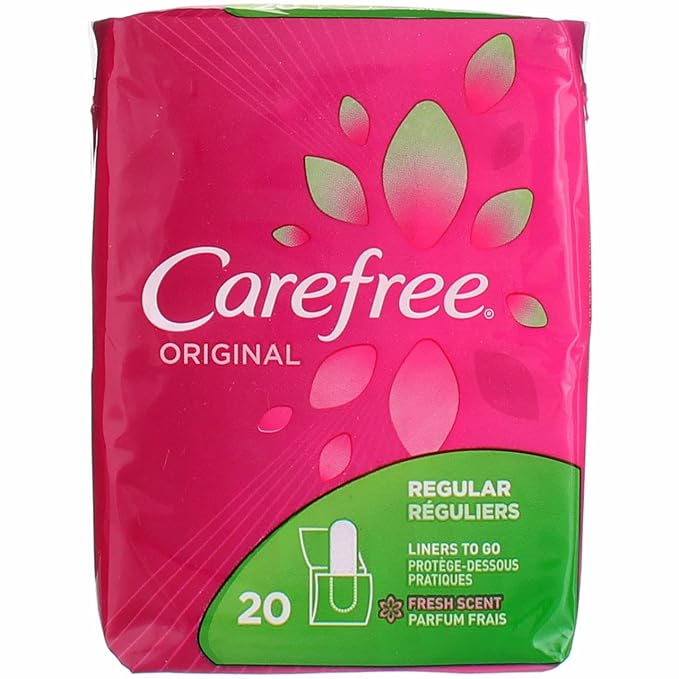 CAREFREE Original Regular To-Go Pantiliners, Fresh Scent 20 ea (6 pack)