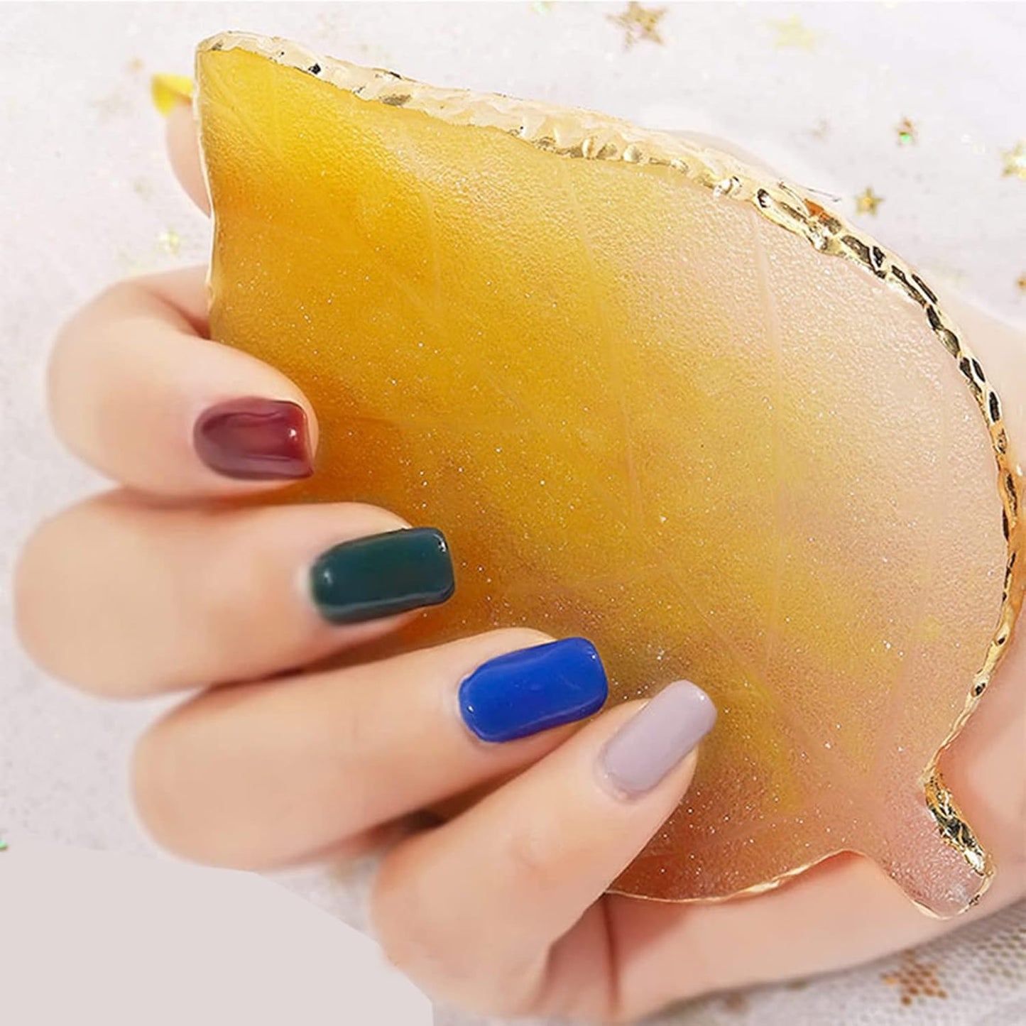 1 Piece Nail Art Palette Nail Polish Palette Mixing Palette Makeup Plate Nail Plates for Nail Art Nail Tip Holder Nail Art Display