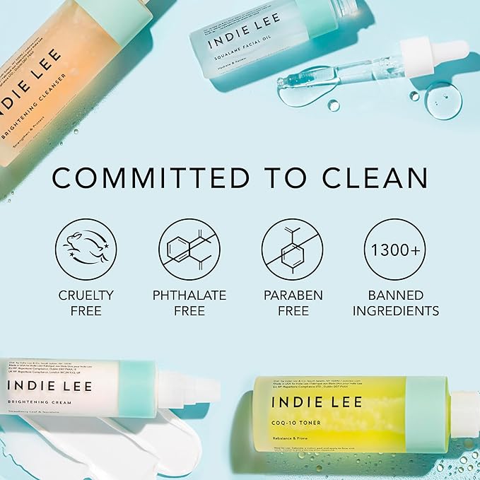 Indie Lee 100% Squalane Oil - Daily Face Oil & Hydrating Moisturizer for Dry Skin, Fine Lines and Wrinkles - Even Skin Tone, Brighten & Improve Texture, 10ml