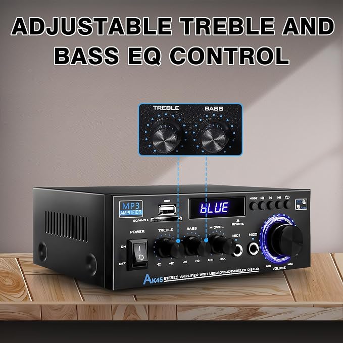 AK45 Stereo Receivers Amplifier Home Audio