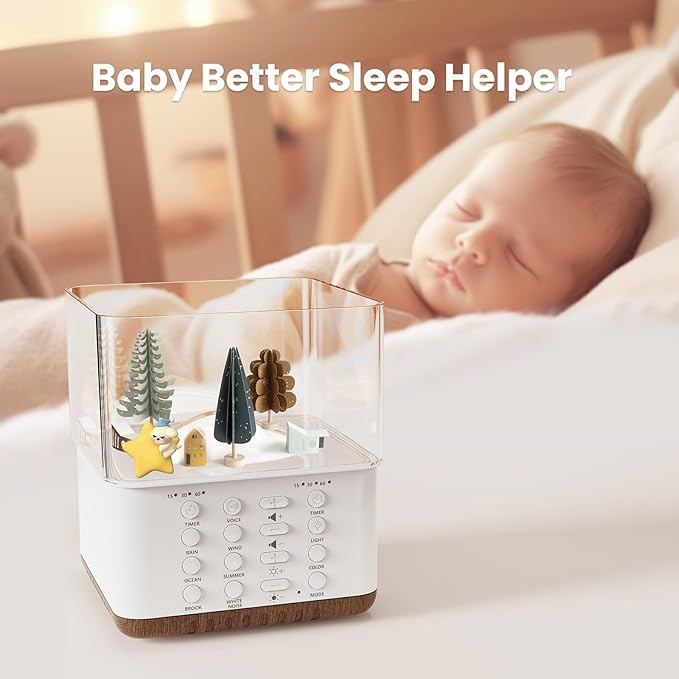 White Noise Machine for Sleeping, 30 Soothing Natural Sound 15 Night Light, 3 Timer Options White Noise Machine for Baby/Adult Gift, Sound Machine for Sleep Office & Yoga Meditation & Bedroom