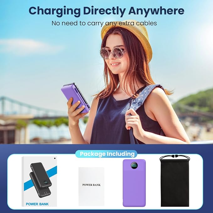 Portable Charger 33800mAh USB C Power Bank