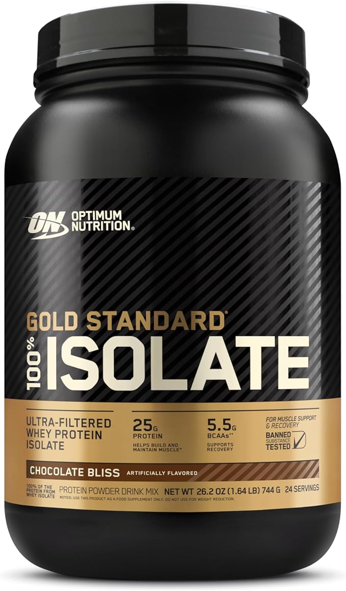 Optimum Nutrition Gold Standard 100% Isolate, Chocolate Bliss, 1.64 Pounds, 24 Servings (Packaging May Vary)