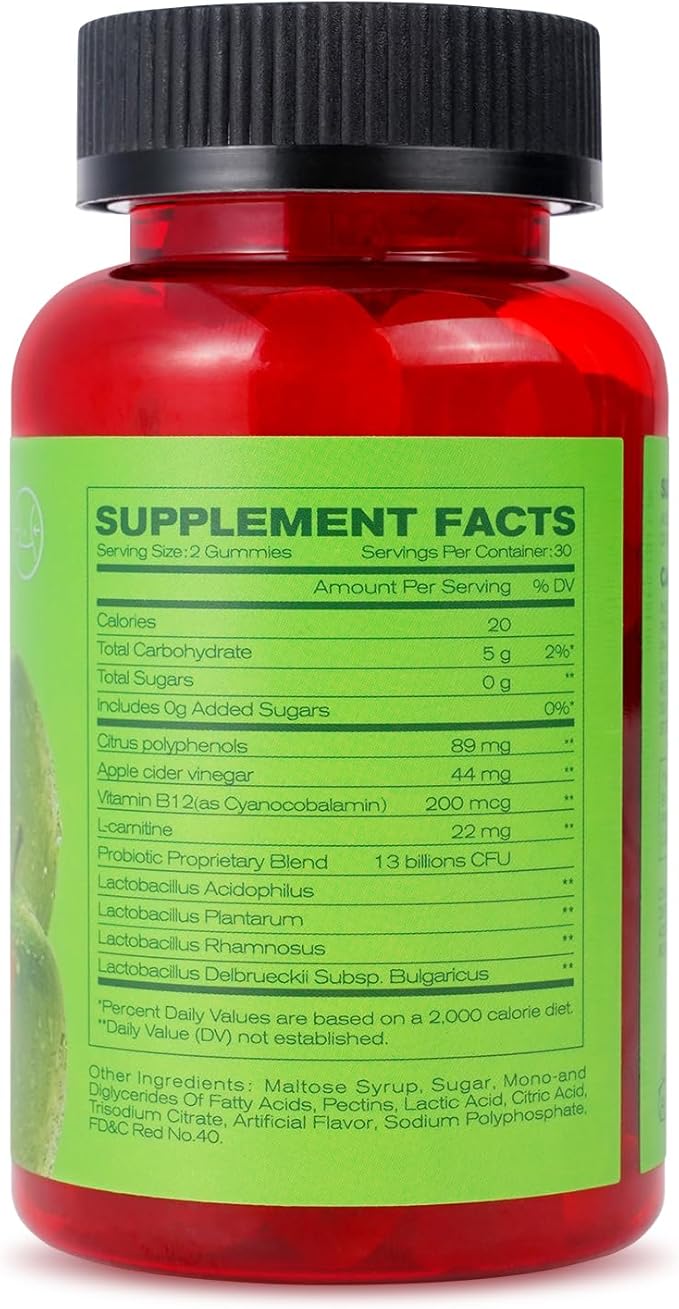 Apple Cider Vinegar Gummies B12 Multivitamin,ACV Supplement Gummy Vitamins,Vegetarian Supplement for Women & Men,Non GMO,Support Normal Energy Levels & Gut Health 60 Gummies (90)