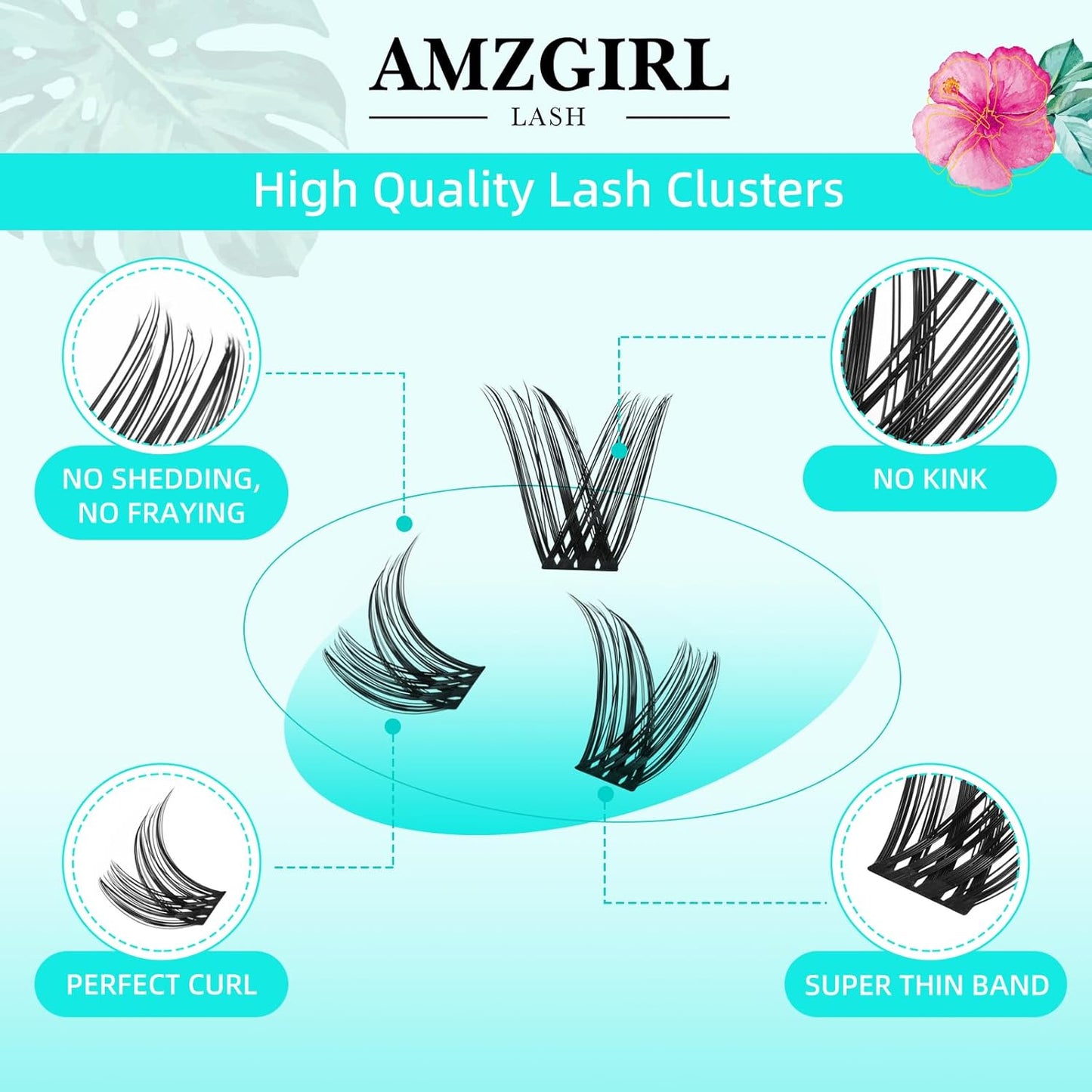 Lash Clusters Wet Look 168Pcs Eyelash Cluster Ultra-Thin Lash Band Eyelashes Extensions Spiky Anime Wide Span Lashes(Hollyhock,C-14mm)