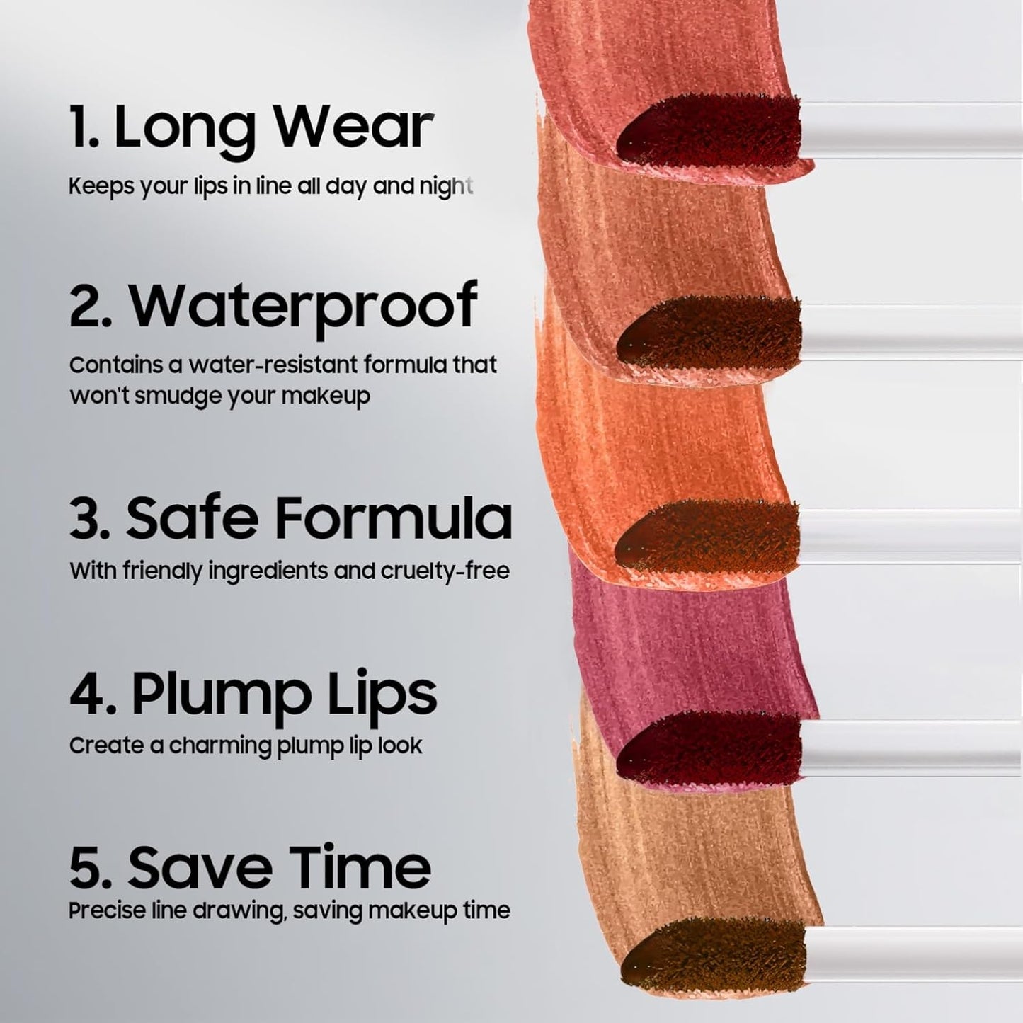 Lip Stain Peel Off Lip Liner - Long Lasting Comfortable Vivid Color Peel Lip Stain Smudge Proof Finish, Create A Charming Vibrant Lip Color Makeup For All Skin Types with All-Day (#01 Nude)