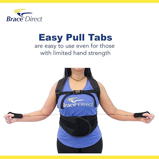 TLSO Thoracic Back Brace with Extension Panel, Bariatric Pain Relief for Kyphosis, Scoliosis, Post‑Surgical Recovery PDAC L0456/L0457 - Fits Waist up to 66 in