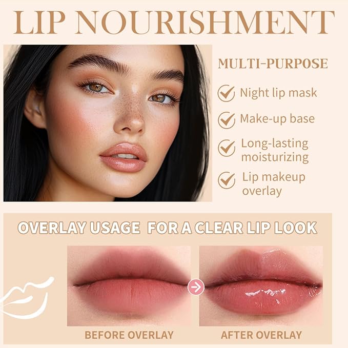 Lip Butter Balm - Lip Balm Hydrating - Tinted Lip Balm - Moisturizing Lip Gloss Set - Girls Lip Oil - Lip Moisturizer for Women - Lip Care Products - Christmas Gifts for Teen Girls