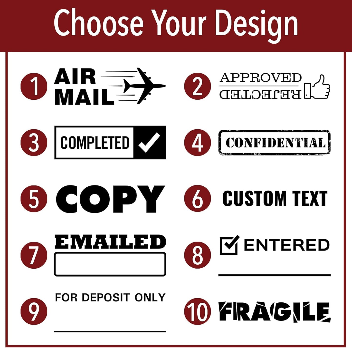 Approved/Rejected Office Stamp | 4 Different Sizes | 20 Designs | Multiple Color Options | Perfect for Quick Validation of Office Documents (Approved/Rejected, Xtra Large)