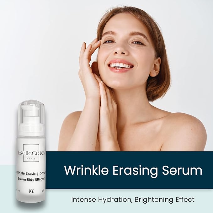 BelleCote Paris - Hydrating Healer Serum, 1 oz, Marine Collagen, Vitamin C, Green Algae Extract, Jojoba Oil